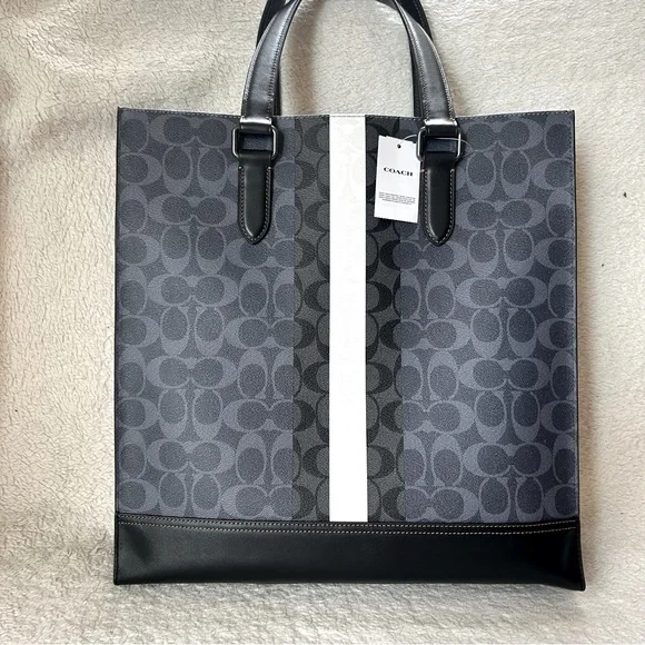 Coach | Bags | Nwt Coach Mens Signature Web Tall Tote Bag  display picture 1